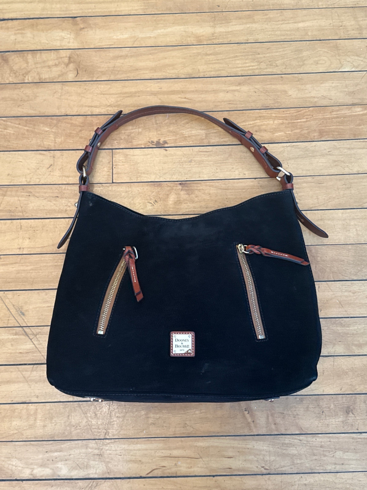 Dooney & Bourke Cooper Suede Hobo Bag Very Good