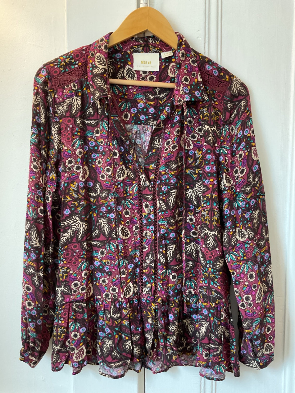 Anthropologie Maeve Shirt 6 Very Good