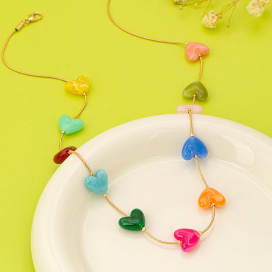 Heart Necklace Multi