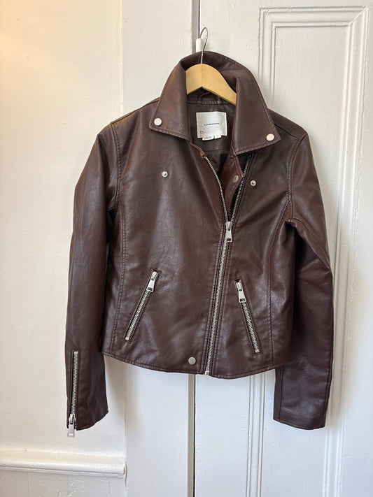 Anthropologie Leather Jacket S Very Good