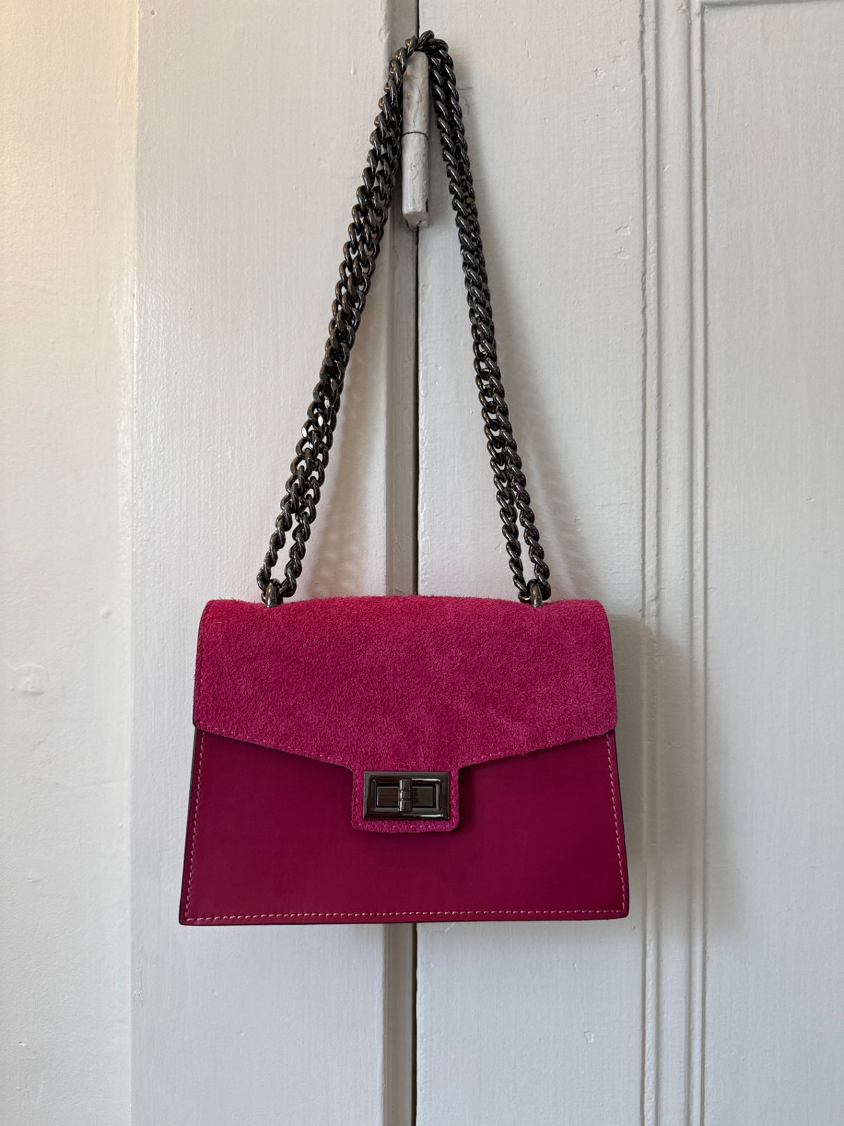 Pink Leather Bag Very Good