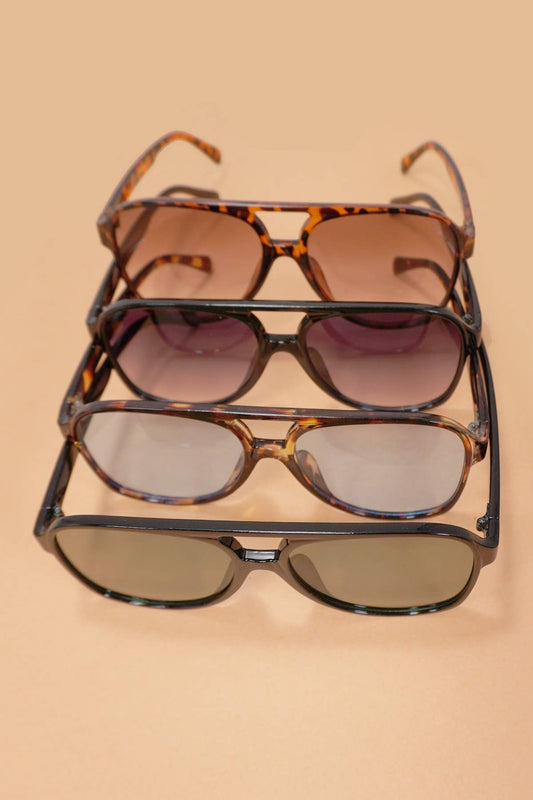 AVIATION ACETATE ASSORTED SUNGLASSES | 40SG815-12 Pack : ASSORTED